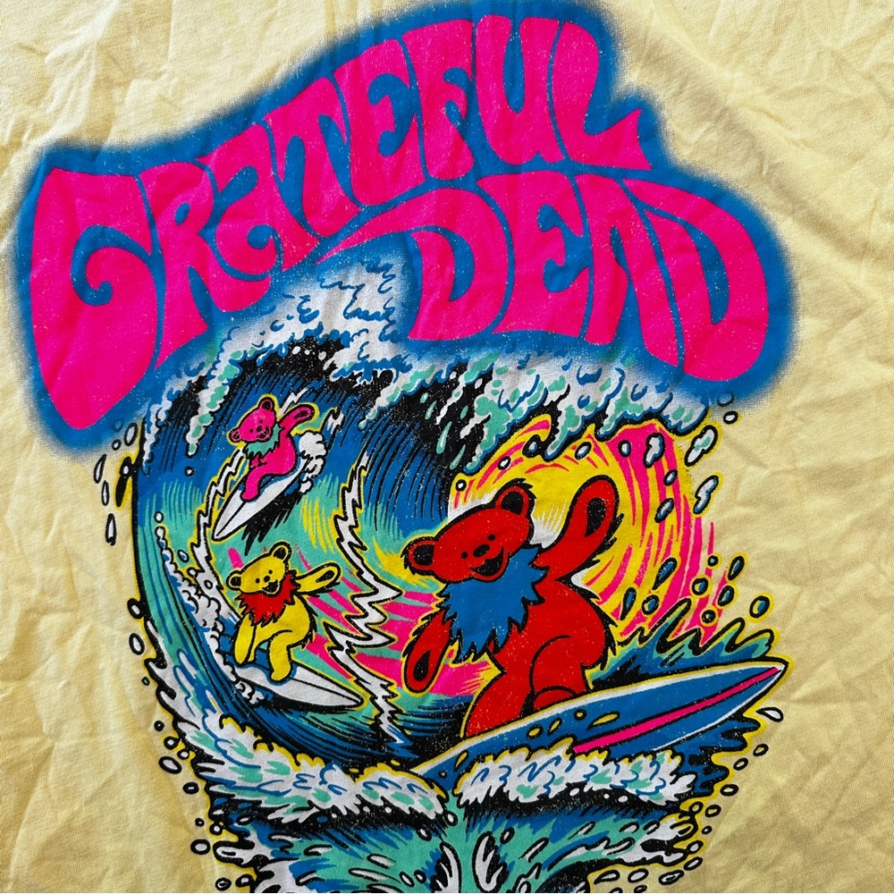 Daydreamer Grateful Dead Surfing Bears Long Sleeve Merch Tee - Picture 3 of 6